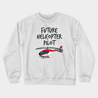 Future Helicopter Pilot Doodle (Red) Crewneck Sweatshirt